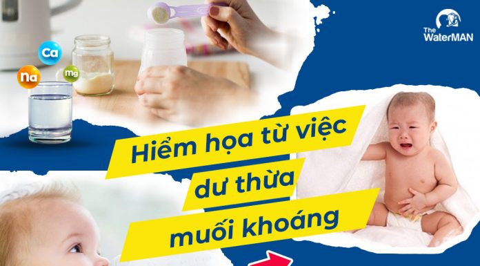 Dùng nước khoáng pha sữa có thể làm con bạn dư khoáng trong cơ thể